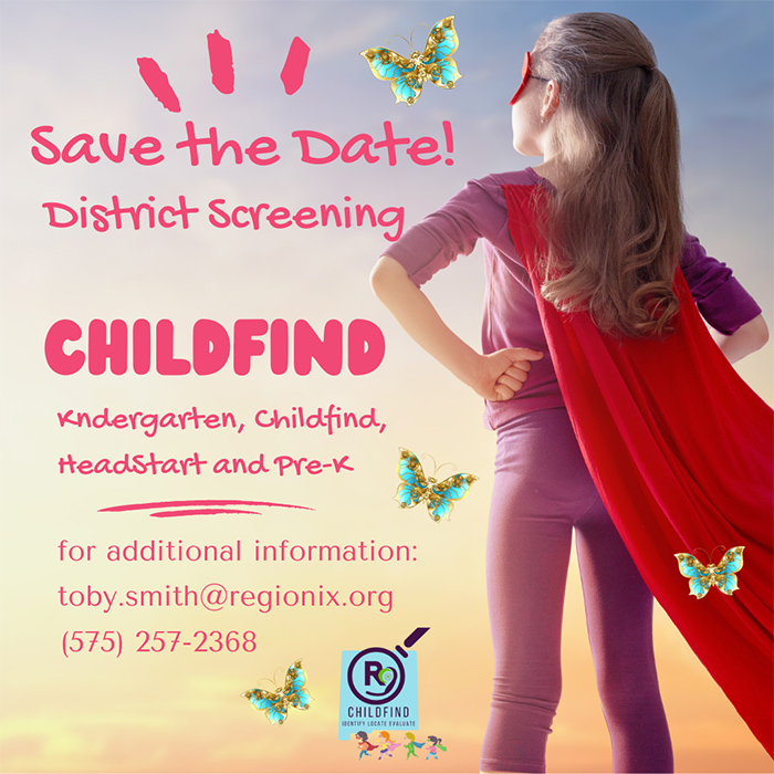 Child Find district screening times and dates