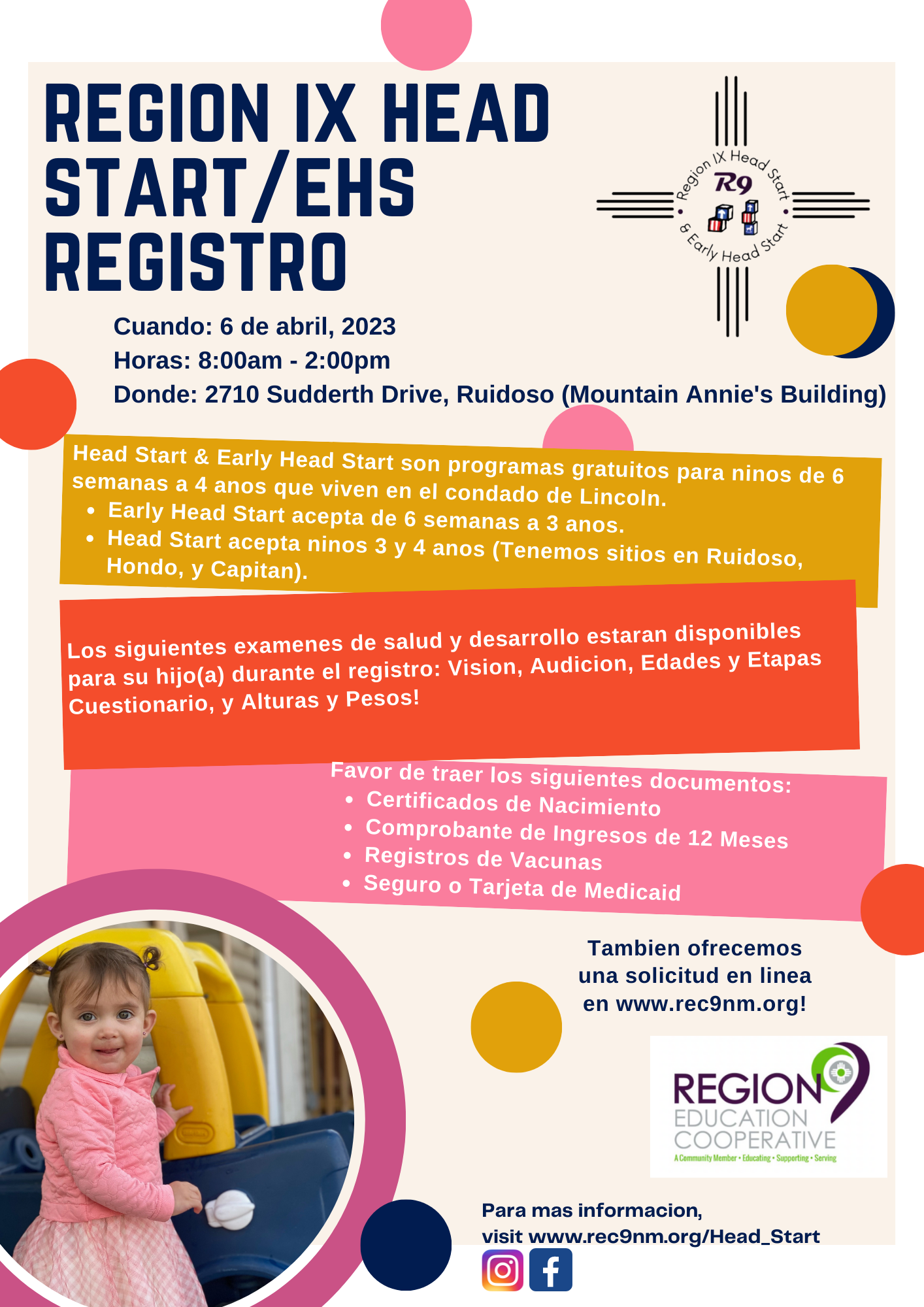 Head Start and Early Head Start Spanish Flyer