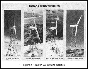 Clayton 200 kW wind turbine with lattice tower